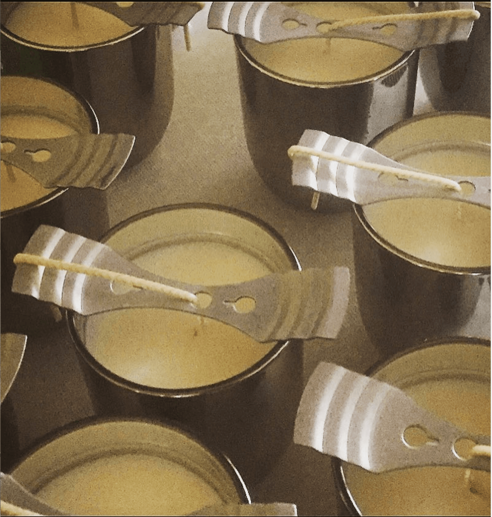 Candles being hand-poured