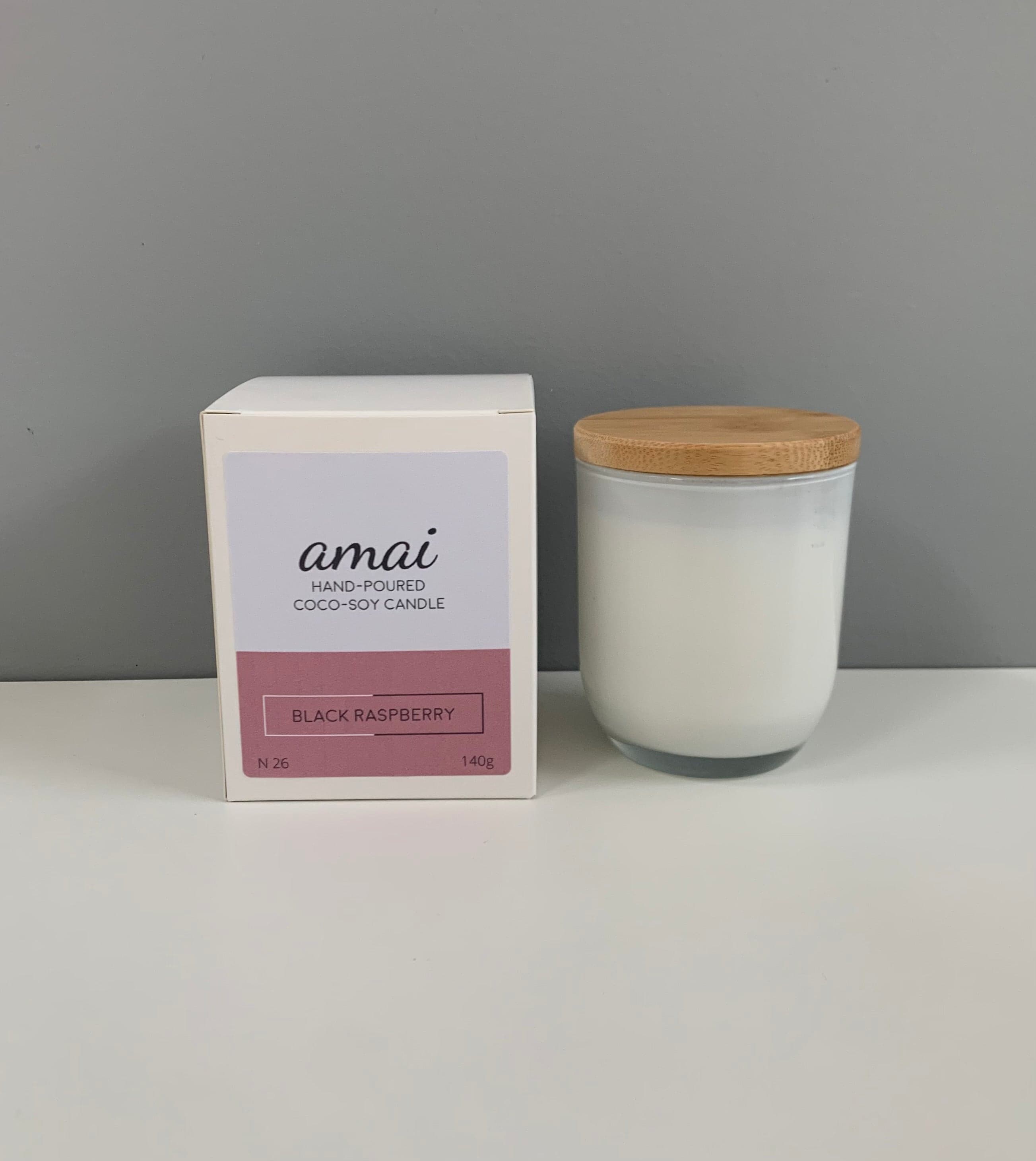 Black Raspberry | Small White Glass Candle