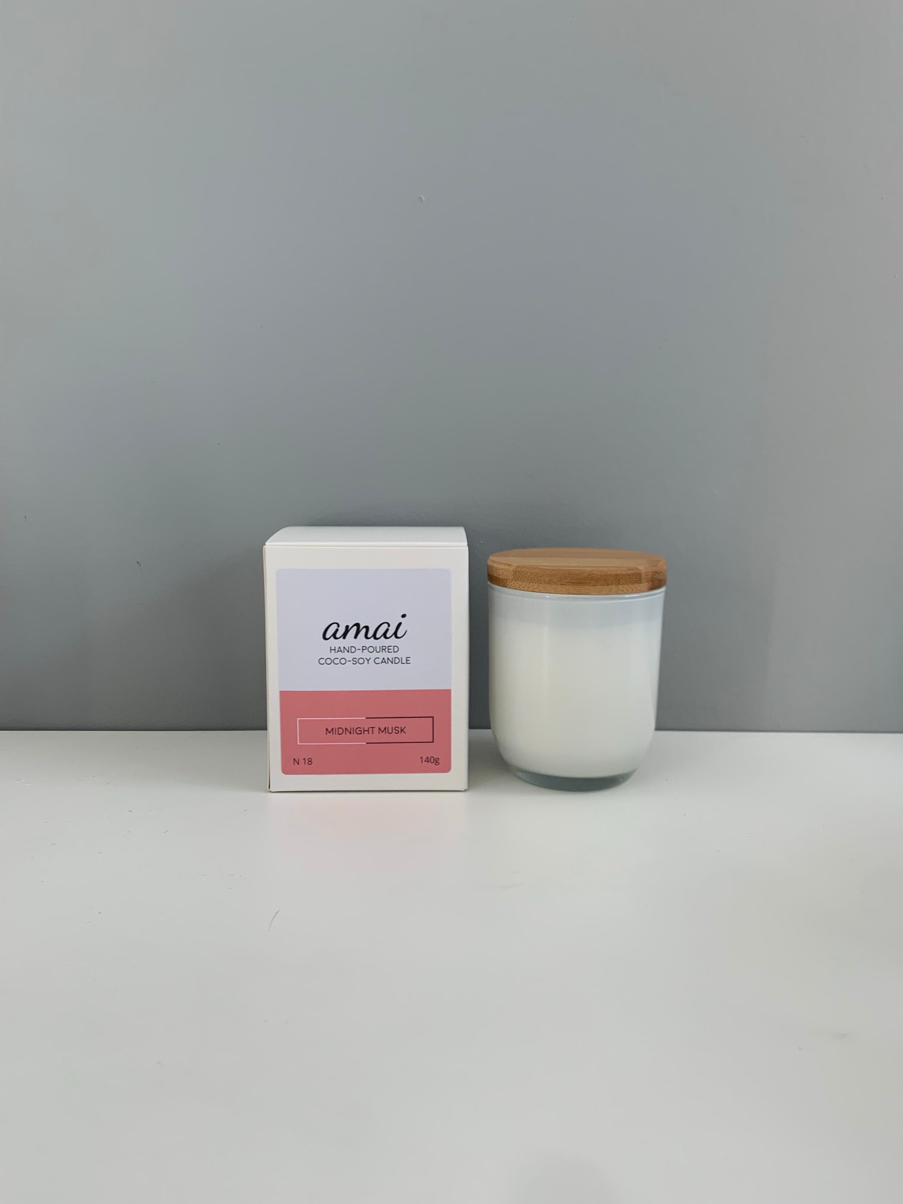 Midnight Musk | Small White Glass Candle